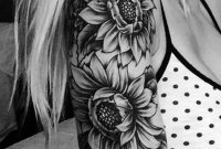 Realistic Sunflower Shoulder Arm Sleeve Tattoo Ideas For Women At inside measurements 1206 X 1500