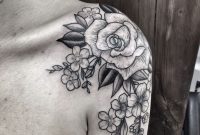 Rose And Blossom Woodcut Tattoo Jennifer Lawes Body Artwork inside size 852 X 1136
