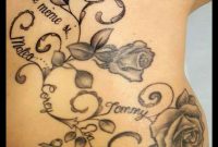 Rose Back And Shoulder Tattoo With Kids Names Tattoos Tattoos for dimensions 720 X 1280