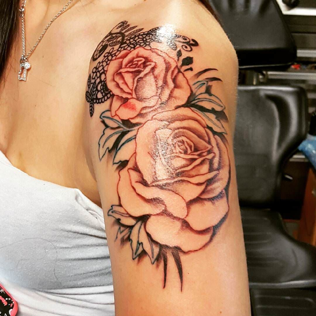 Rose Shoulder Tattoo Tatto Shoulder Tattoos For Women Tattoos inside proportions 1080 X 1080
