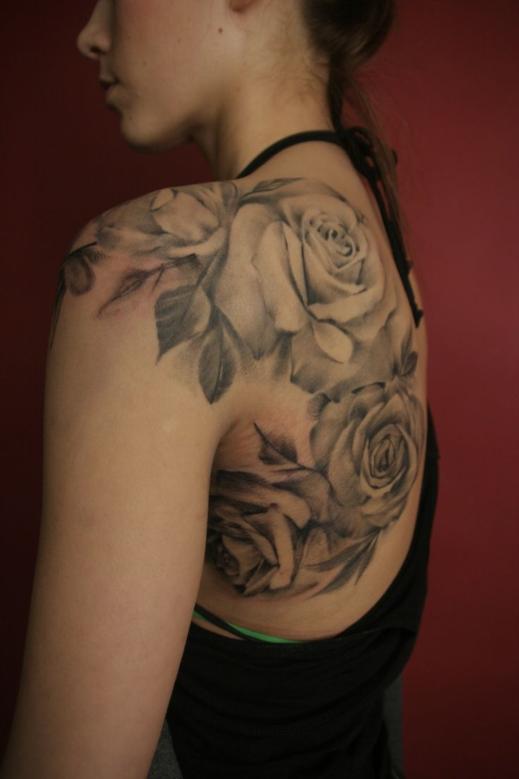 Rose Shoulder Tattoos I Want One Sooo Bad Lower Back Tattoos inside size 736 X 1104