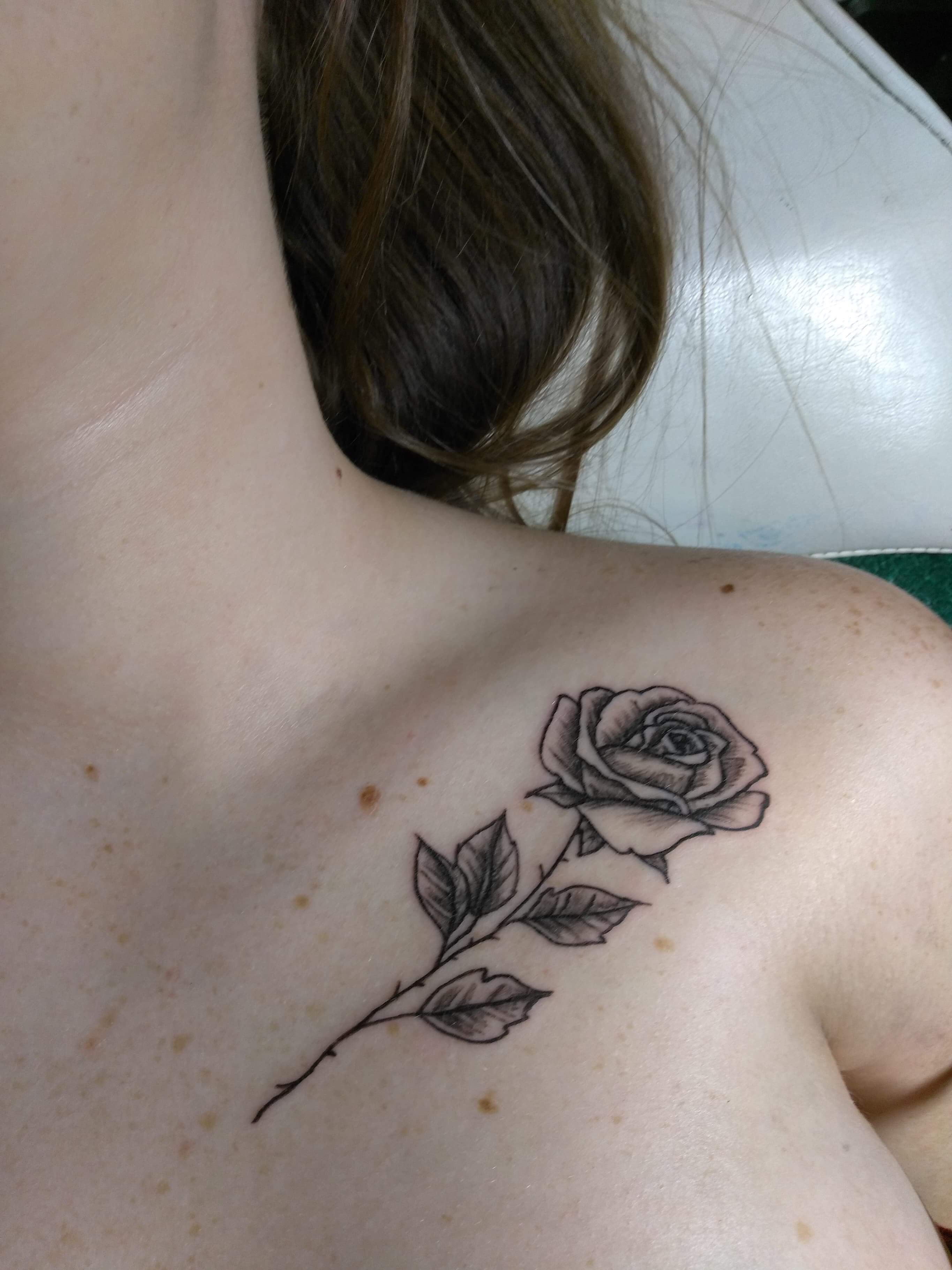Rose Tattoo Collarbone Little Tattoos Little Rose Tattoos for size 2730 X 3640
