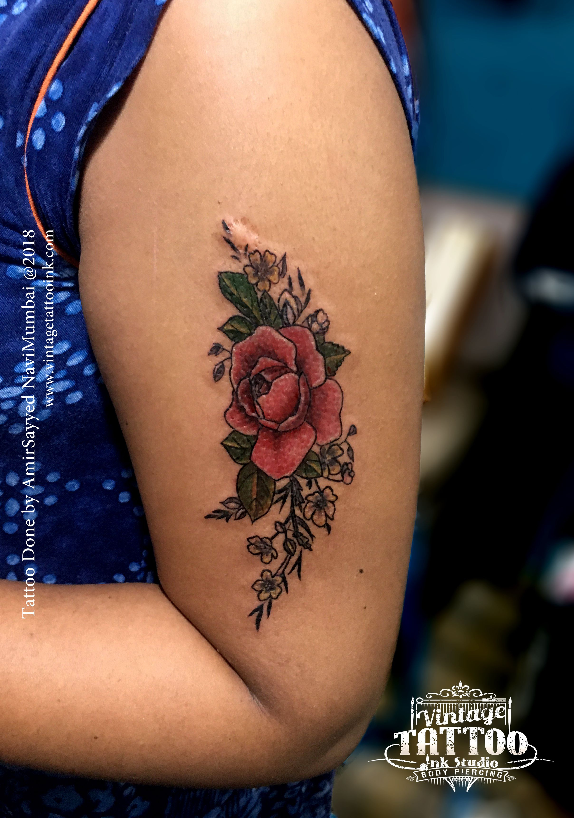 Rose Tattoo Flower Tattoo Color Tattoo Girls Tattoo Arms Tattoo pertaining to sizing 2416 X 3440