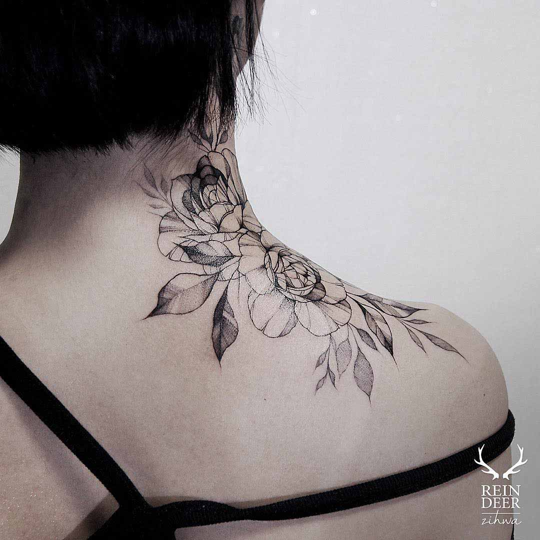 Rose Tattoo On Neck Best Tattoo Ideas Gallery in dimensions 1080 X 1080