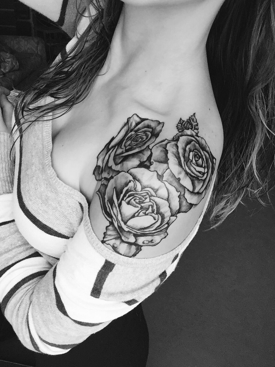 Rose Tattoo On Shoulder Tattoos Tattoos Rose Tattoos Shoulder pertaining to dimensions 960 X 1280
