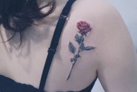 Rose Tattoo On The Shoulder Blade Upper Back Tattoos Rose with regard to size 1080 X 819