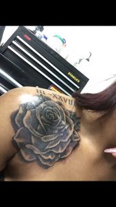 Rose Tattoo Shoulder Roman Numerals Hair Makeup And Other for dimensions 750 X 1334