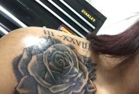 Rose Tattoo Shoulder Roman Numerals Hair Makeup And Other for dimensions 750 X 1334