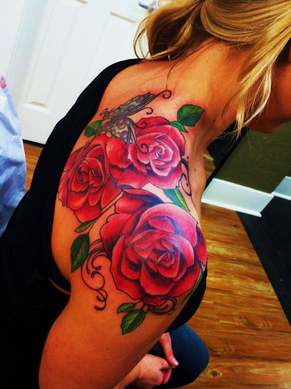 Roses But Not On My Shoulder And Def Not That Big Maybe On My inside size 1000 X 1338