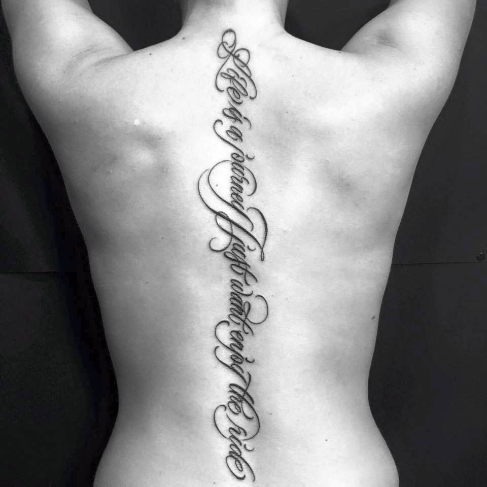 Script Tattoo With Lettering And Font inside measurements 960 X 960