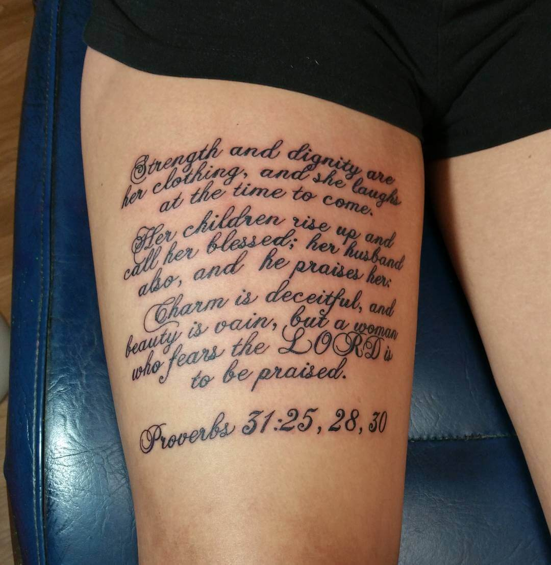 Scripture Tattoos For Women Ideas And Designs For Girls regarding size 1080 X 1109