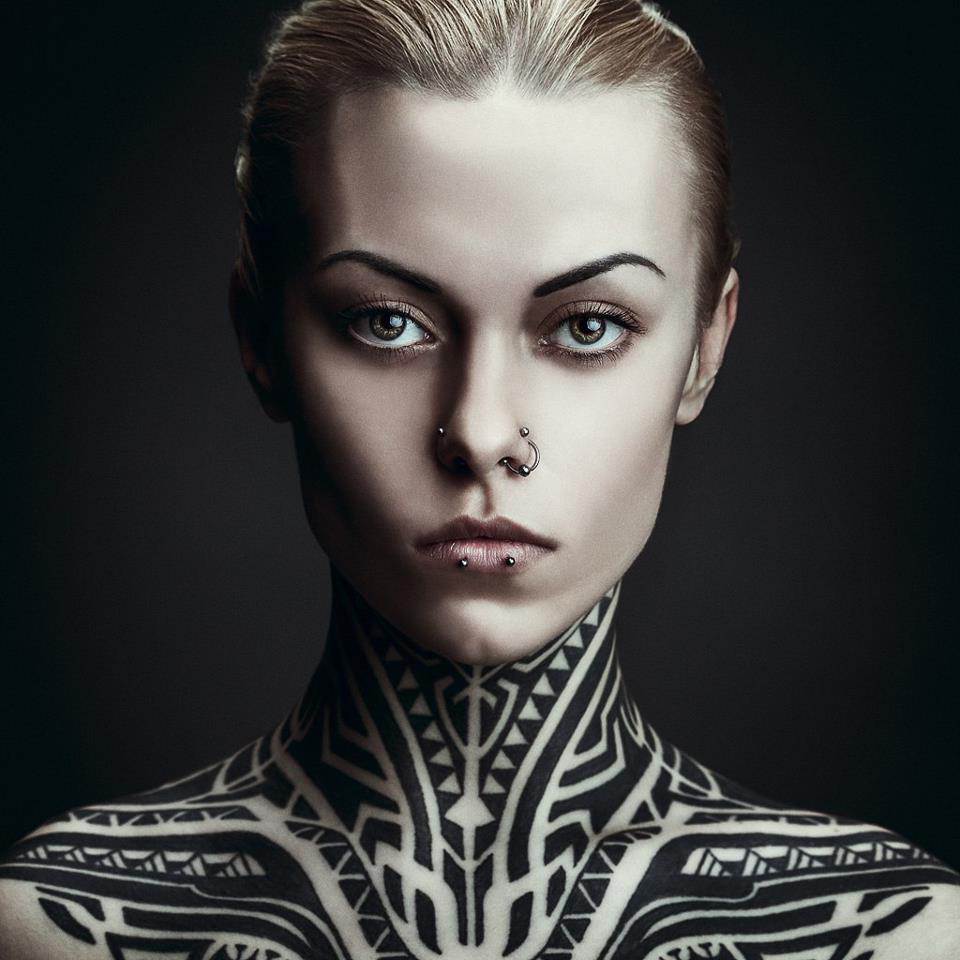 Serious Look Neck And Shoulders Tribal Tattoo Best Tattoo Ideas within size 960 X 960