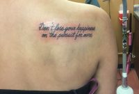 Shoulder Blade Tattoo Dont Lose Your Happiness On The Pursuit For regarding sizing 1000 X 1334