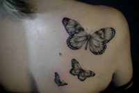 Shoulder Blade Tattoo Of Three Butterflies Ivy Saruzi in dimensions 1000 X 1000