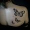 Shoulder Blade Tattoo Of Three Butterflies Ivy Saruzi throughout size 1000 X 1000