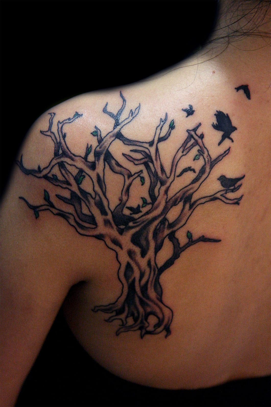 Shoulder Blade Tree Tattoo Creativefan regarding size 1061 X 1592