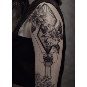 Shoulder Geometry Flowers Tattoo Best Tattoo Ideas Gallery in proportions 1080 X 1080