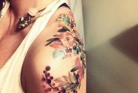 Shoulder Placement Watercolor Tattoo Tattoos Flower Tattoos within dimensions 960 X 960