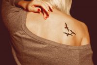 Simple Grouping Black Bird Tattoo With Tree Tattoo On Front throughout size 1252 X 1252