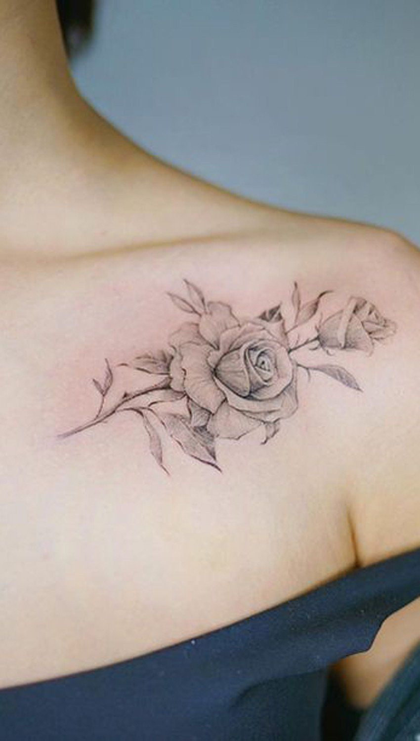 Simple Rose Tattoo On Shoulder Mybodiart pertaining to proportions 850 X 1500