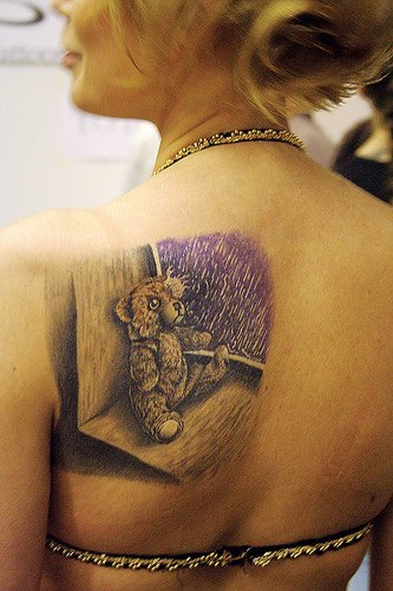 Sitting Teddy Bear Tattoo On Shoulder Back Tattoos Book 65000 in measurements 800 X 1201