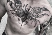 Sketch Style Chest Piece Tattoos On Men Sketch Style Tattoos throughout proportions 1080 X 1349