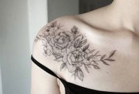 Small Delicate Shoulder Blade Tattoo Ideas For Women Floral Flower within measurements 688 X 2048