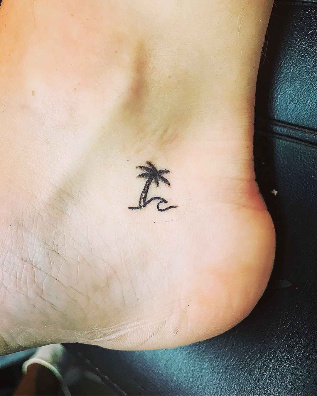 Small Palm Tree And Wave Tattoo Interests Small Shoulder Tattoos throughout sizing 1080 X 1349