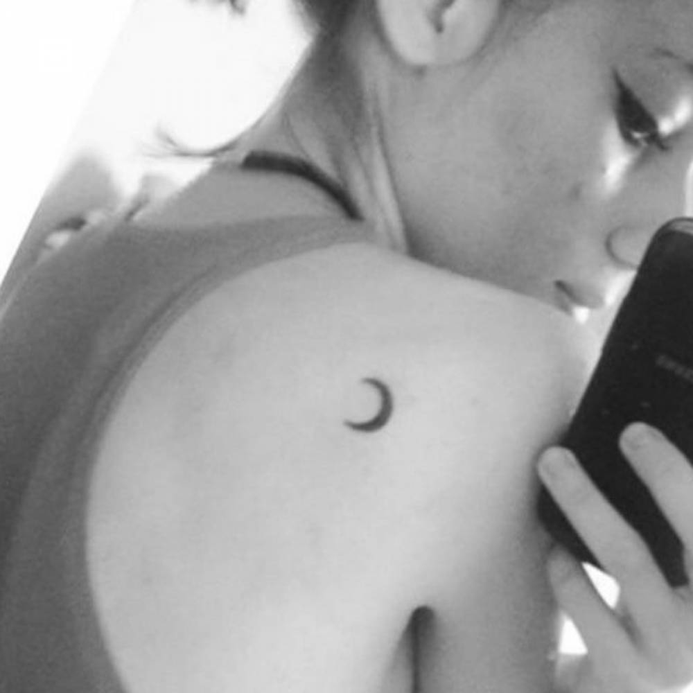 Small Tattoos Small Shoulder Blade Tattoo Of A Small Moon regarding size 1000 X 1000