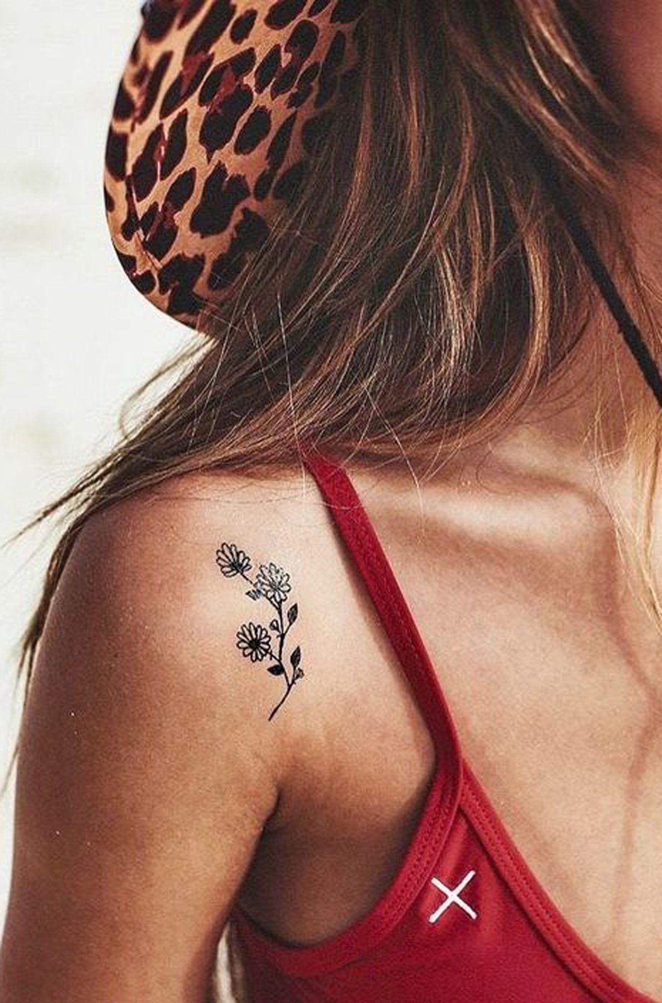 Small Wild Flower Shoulder Tattoo Ideas For Women Minimal Floral inside measurements 1351 X 2048