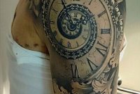 Spiral Time Clock Shoulder Tattoo Tattoo Ideas Tattoos in proportions 883 X 1272