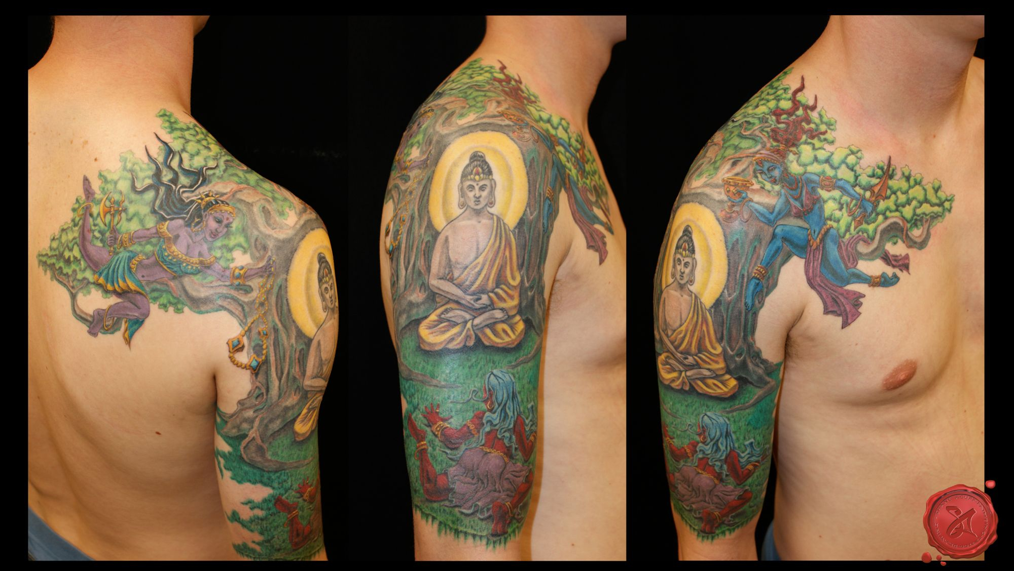 Spiritual Moment Shoulder Tattoo Sa Design Art Tattoo inside proportions 2000 X 1128