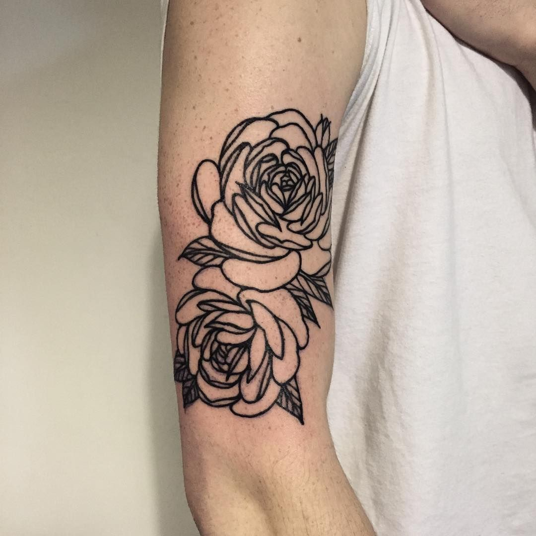 Straight Linework Roses No Shading Thanks Marcus My Body My intended for size 1080 X 1080
