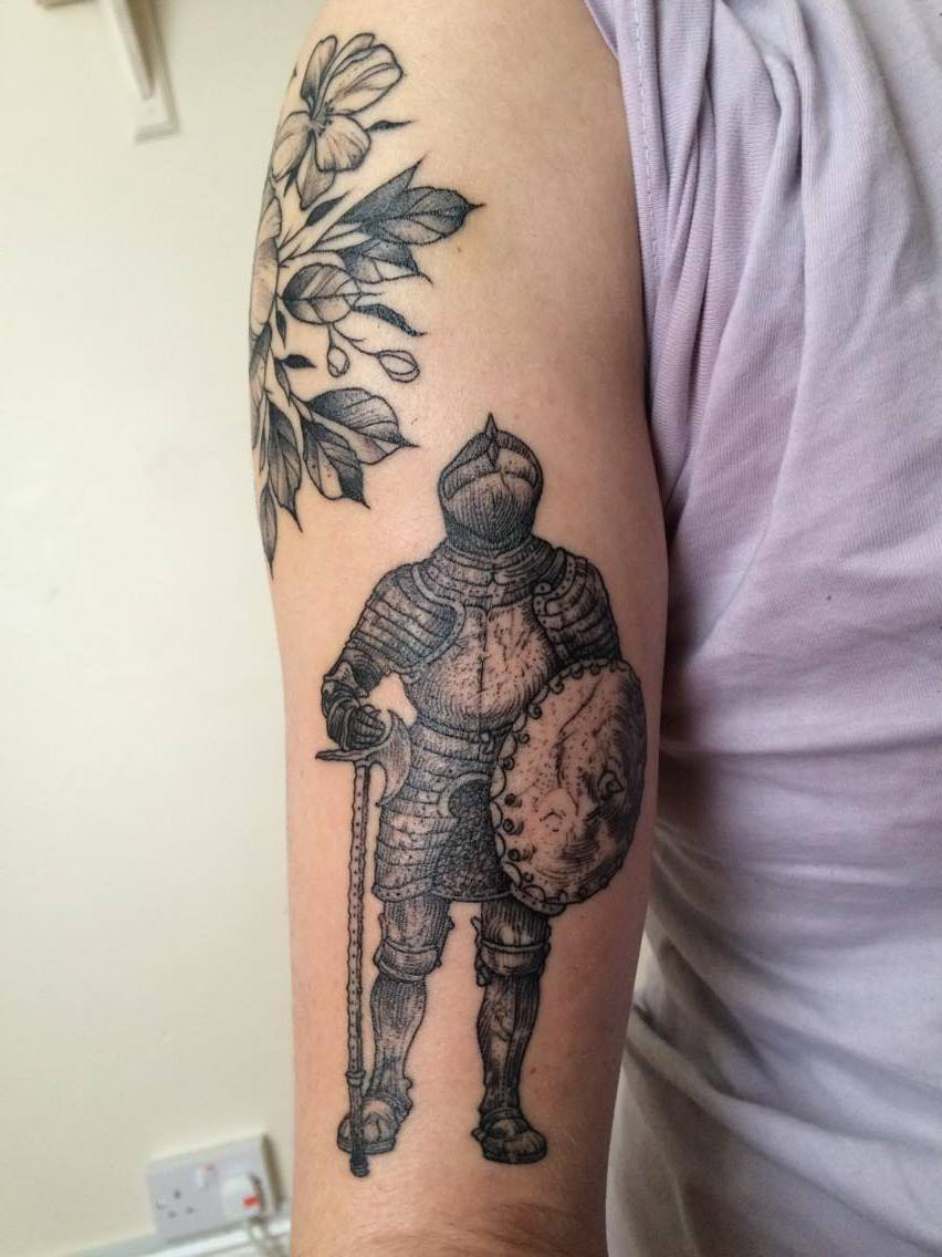 Suit Of Armour Done Thomas Bates At Indigo Tattoo In Norwich Uk for measurements 852 X 1136