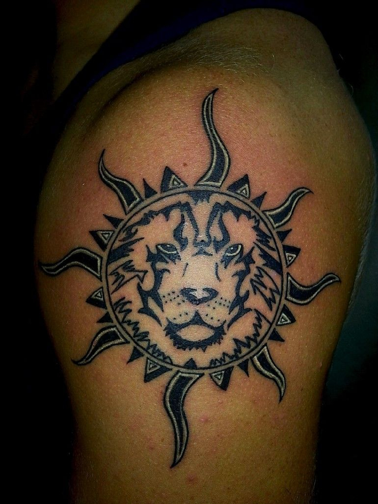 Sunlion Tattoo Tattoos Lion Tattoo Leo Tattoos Tattoos in measurements 770 X 1026