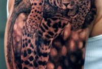 Super Realistic Jaguar On Tree Tattoo On Shoulder Tattoos Book throughout measurements 800 X 1259