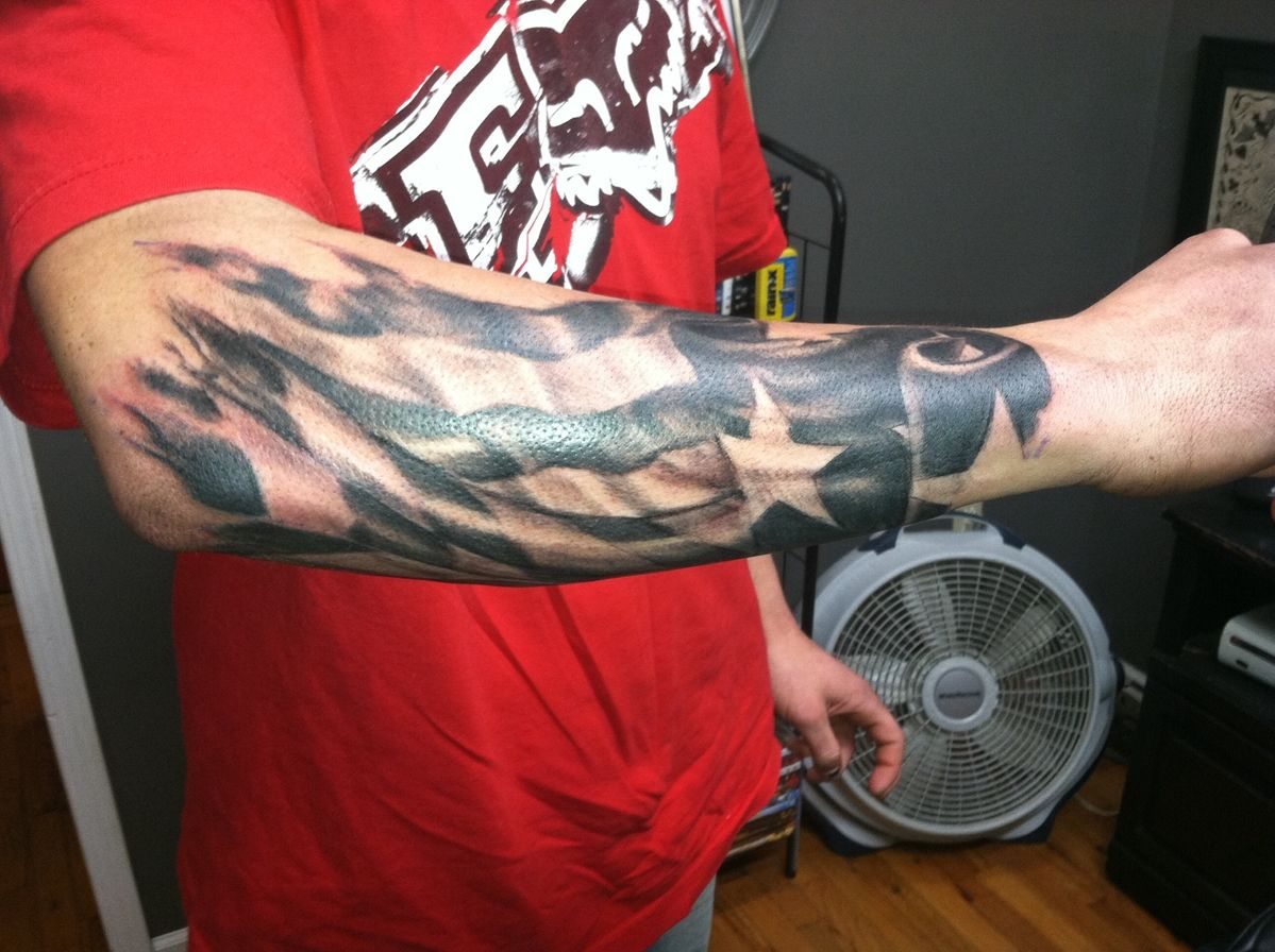 Tattered American Flag Tattoo American Flag Tattoos Best Images within proportions 1199 X 896