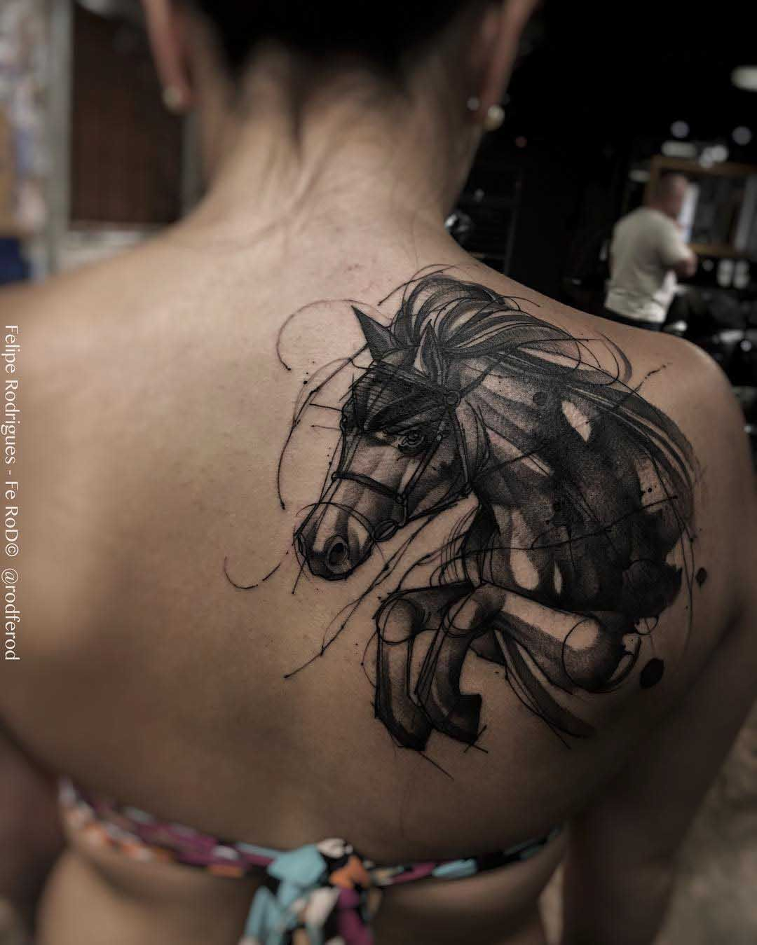 Tattoo Horse T I N Y T A T S Tattoos Blade Tattoo Shoulder Tattoo in sizing 1080 X 1349