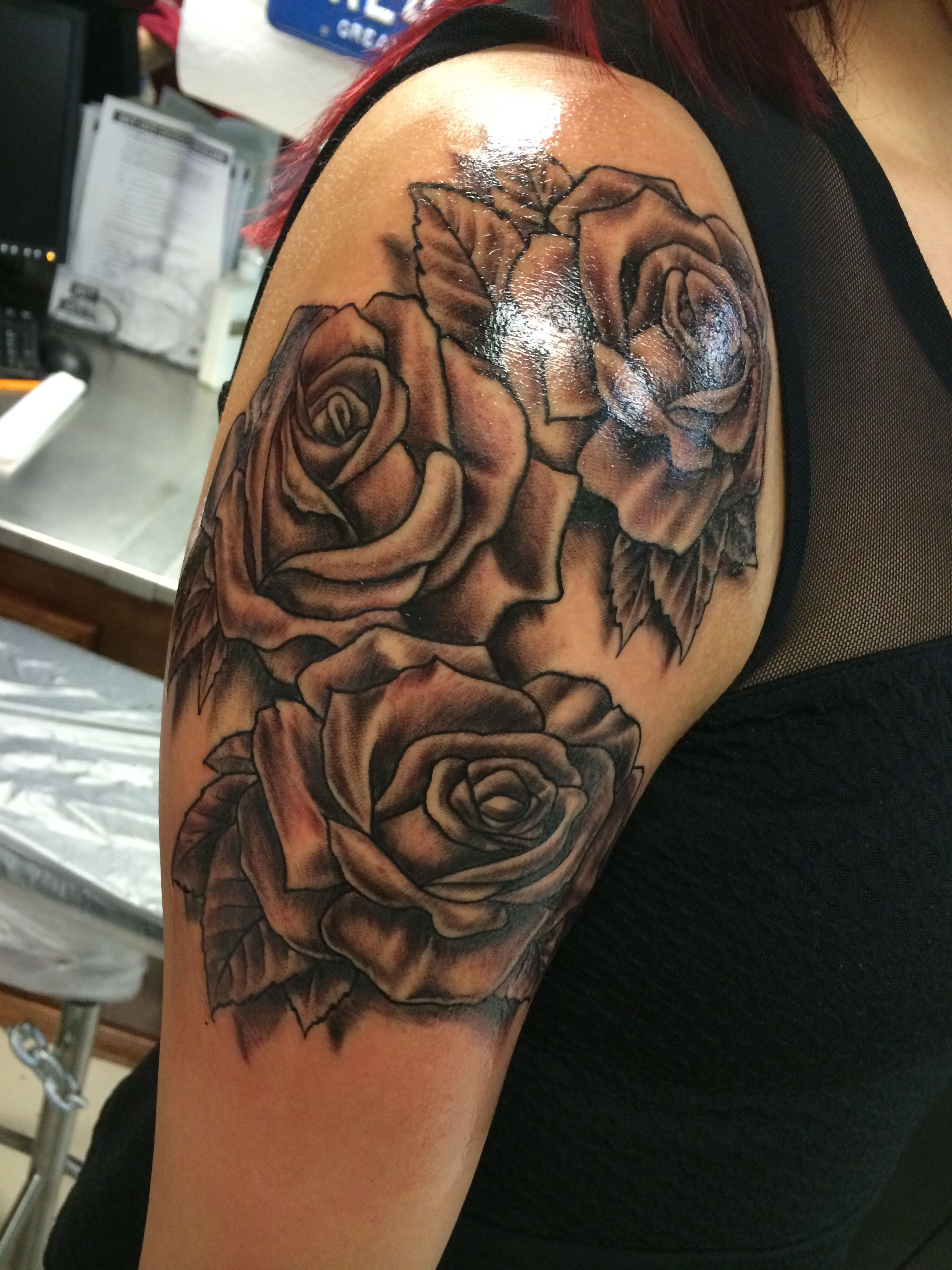 Tattoo Roses Shouldertattoo Blackandwhite Me Tattoos Rose inside measurements 2448 X 3264