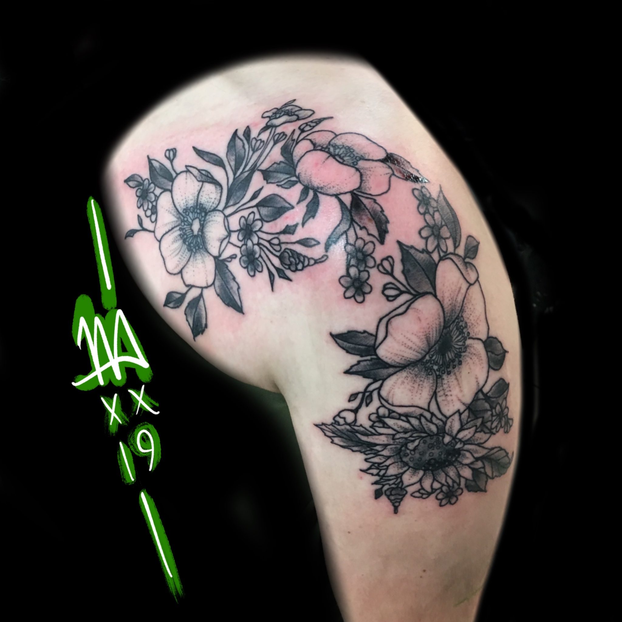 Tattoo Uploaded Mikale Floral Shoulderupper Arm Piece Sorry in size 2048 X 2048