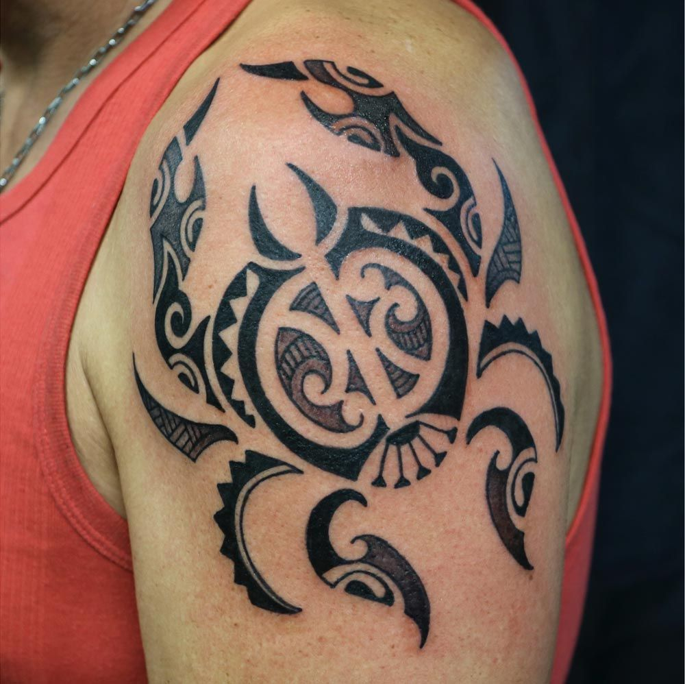 Tattoo With Tahitian Borneo And Maori Elements Adorned Tattoo with sizing 1000 X 998