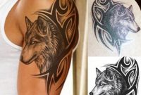 Tattoo Wolf Sticker Water Transfer Waterproof Temporary Tattoo within measurements 1002 X 1002