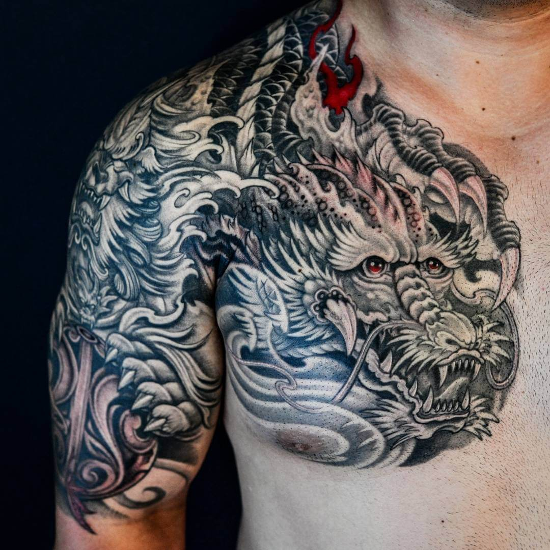 The 100 Best Chest Tattoos For Men Improb inside proportions 1080 X 1080