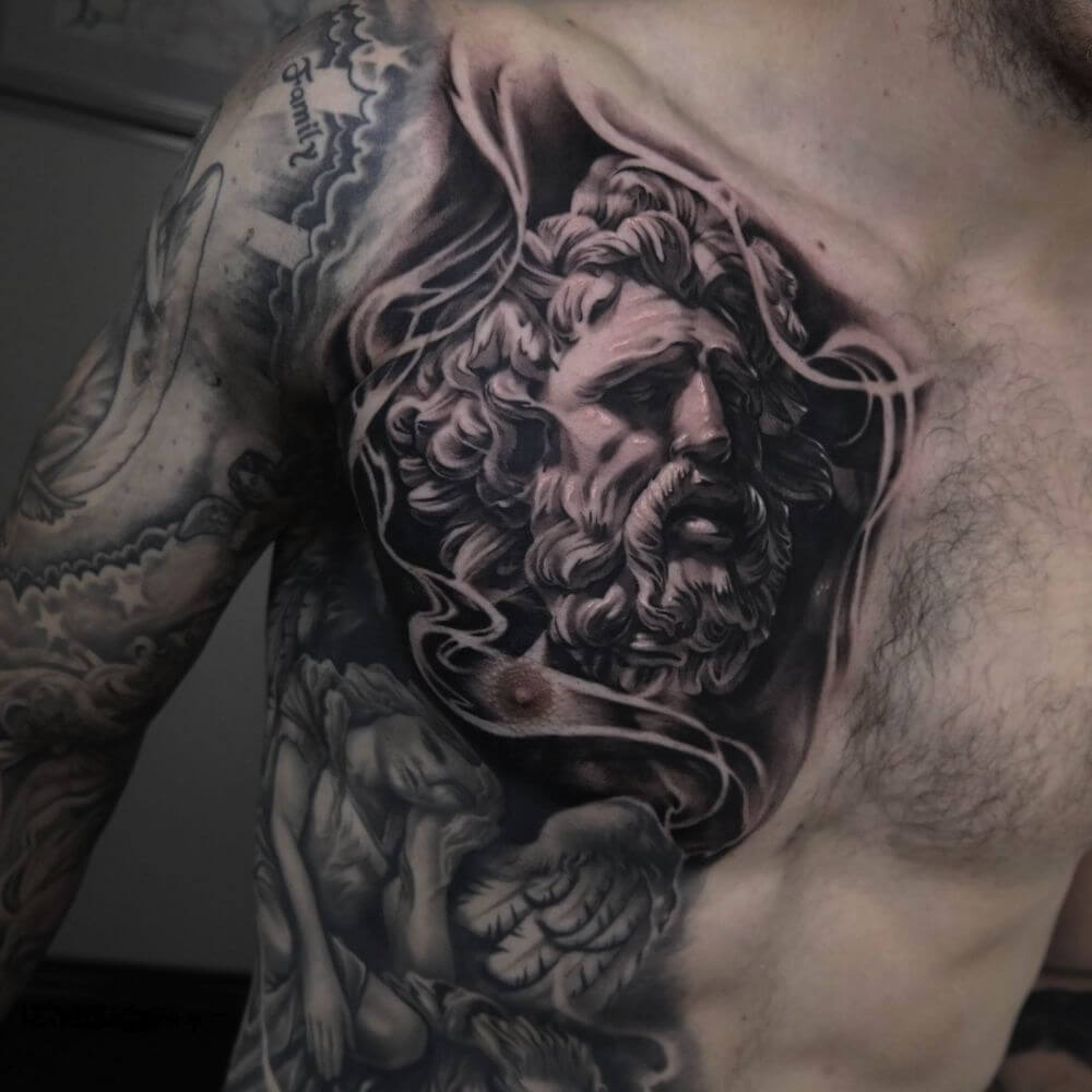 The 100 Best Chest Tattoos For Men Improb intended for proportions 1000 X 1000