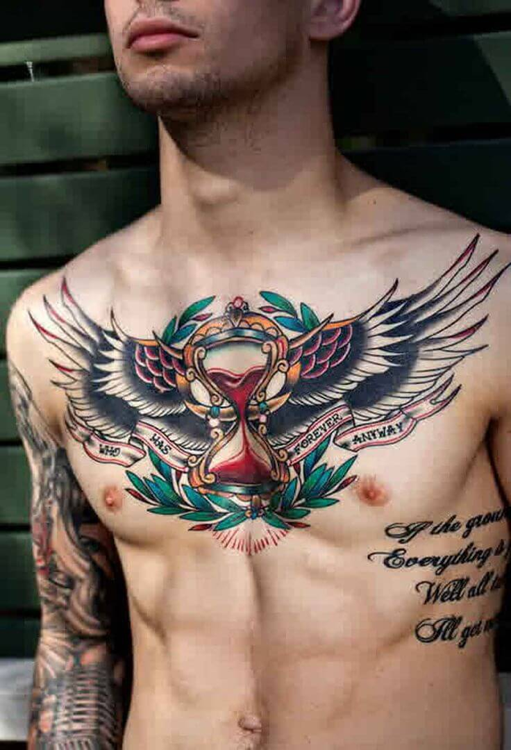 The 100 Best Chest Tattoos For Men Improb with regard to size 736 X 1080