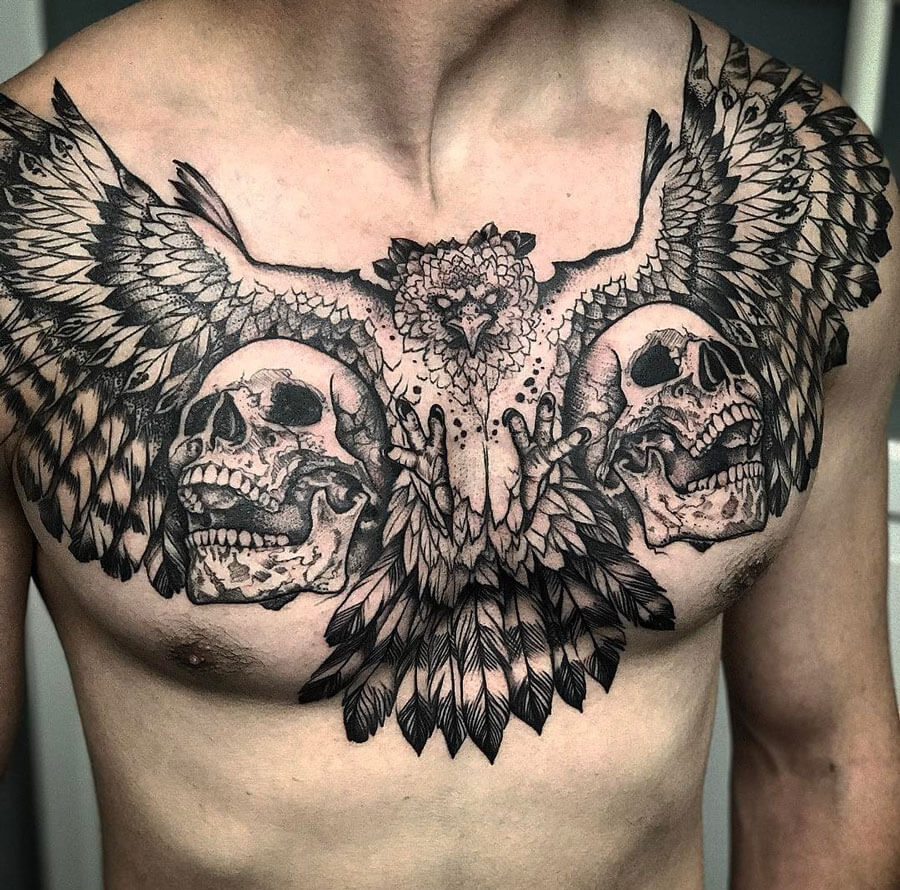The 100 Best Chest Tattoos For Men Improb with size 900 X 890