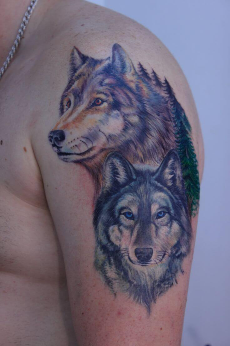 The 85 Best Wolf Tattoos For Men Improb for sizing 736 X 1104