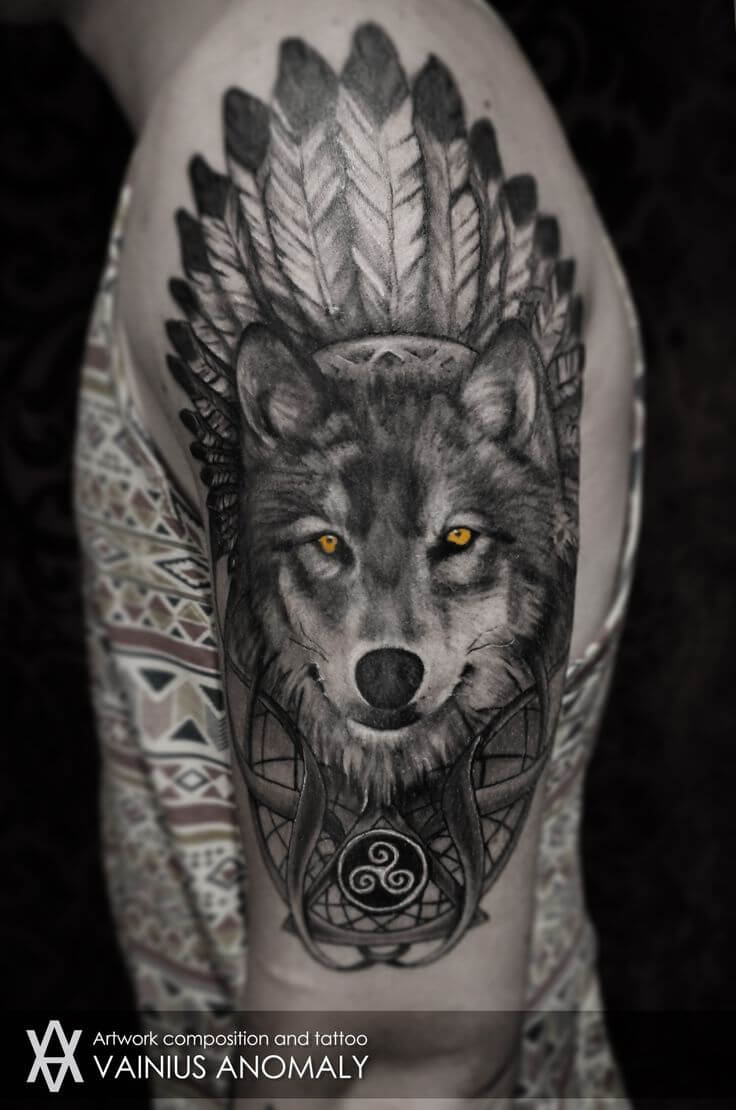 The 85 Best Wolf Tattoos For Men Improb in dimensions 736 X 1110