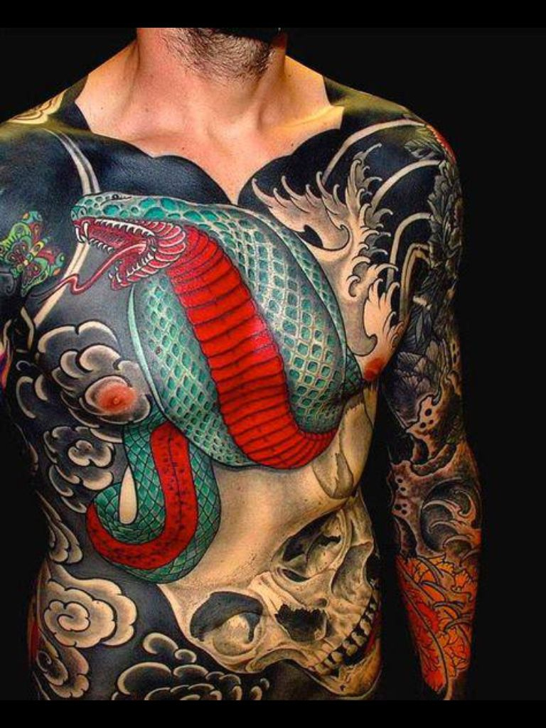 The Exceptional Art Of Japanese Tattooing Snake Tattoo Body pertaining to dimensions 768 X 1024