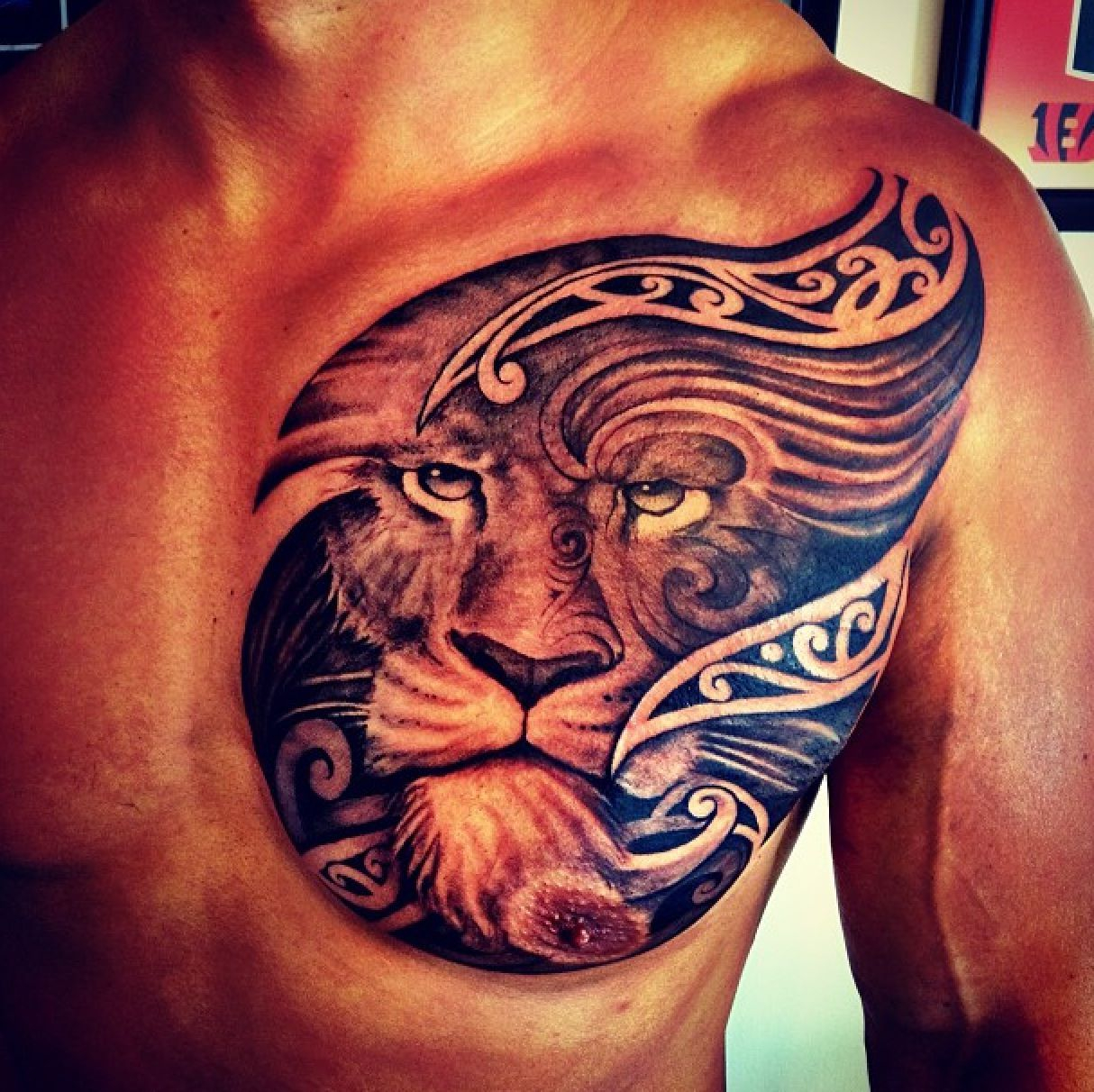 The Lion Tattoos throughout dimensions 1214 X 1212